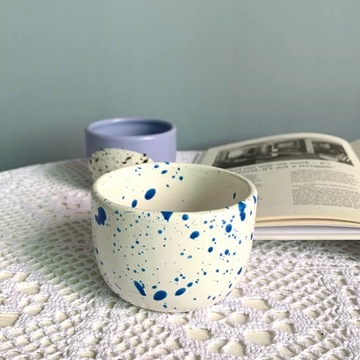 Креативная керамическая кружка в стиле Ins с всплеском чернил, черная синяя точка, кружка с кофе и молоком