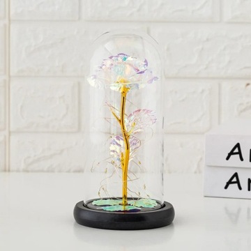 ВЕЧНАЯ РОЗА В СТЕКЛЕ, СВЕТЯЩИЙСЯ СВЕТОДИОД В ЧЕРНОЙ КОРОБКЕ, ПОДАРОК ​​НА ДЕНЬ ОТЦА