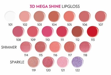 Golden Rose 3D MEGA SHINE Błyszczyk do ust 106