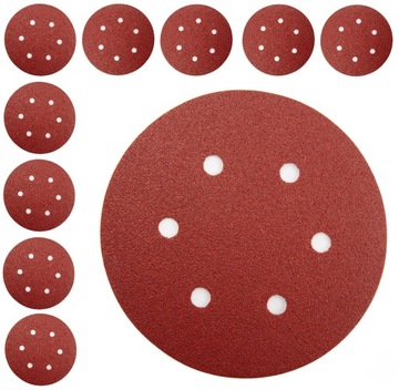 10szt PAPIER ŚCIERNY RZEP KRĄŻEK DYSK 150mm P320