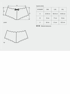 Szorty erotyczne kuszące koronkowe obsessive xxl