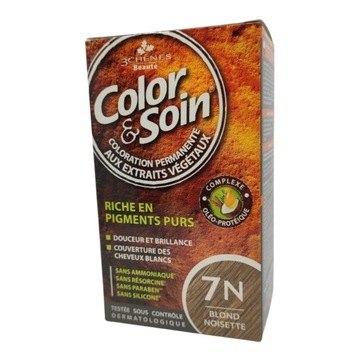 Farba do włosów Color&Soin blond, orzech 7N