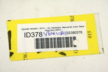 ID378 HYUNDAI VELOSTER I 1.6I PŘÍVODY HADICE VODY
