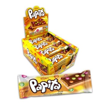 BATONIKI Papita z KARMELOWYM Nadzieniem i DRAŻAMI