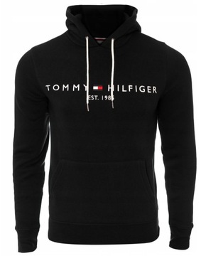 Tommy Hilfiger ciepła Bluza męska z kapturem est.1985 czarna S