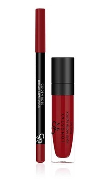Golden Rose Matte Lipkit Zastaw do Ust Scarlet Red