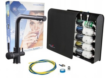 AQUAFILTER EXCITO B KRAN BATERIA CZARNA TRÓJDROŻNA