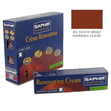 SAPHIR Renovating Creme Do Renowacji Skóry J. Brąz