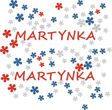 ИМЕННЫЕ НАКЛЕЙКИ 2 ШТ. ЦВЕТЫ 70 ШТ.