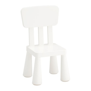 IKEA MAMMUT krzesełko krzesło dziecięce BIAŁE