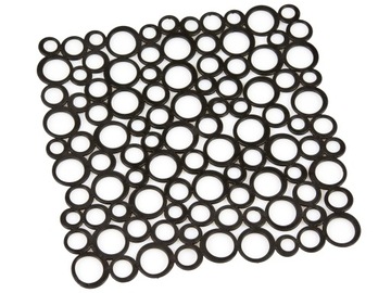 Mata do zlewu Practic 10070199 czarna 28 x 28 cm