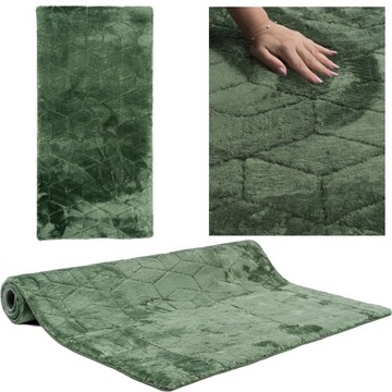 Dywan Pluszowy Chodnik do Sypialni Soft Miękki Nowoczesny Wzór 60x100cm