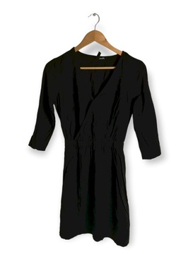 0602Dan-2 H&M sukienka czarna black 34 XS