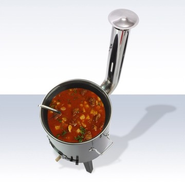 ОХОТНИЧИЙ КАЛУНД с кострицей, котелком, ковшом, дымоходом