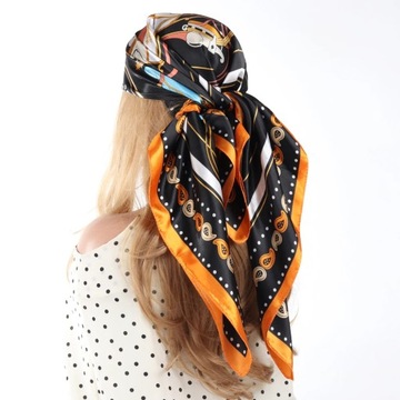 90*90cm Silk Scarf Scarftop Headwraps For Woman