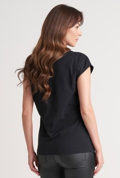 Czarny T-shirt damski Gatta Print wz.01 rozmiar S