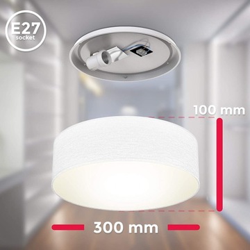 ПОТОЛОЧНЫЙ СВЕТИЛЬНИК - ПОТОЛОЧНЫЙ СВЕТИЛЬНИК - БЕЛЫЙ - E27 - КОРИДОР