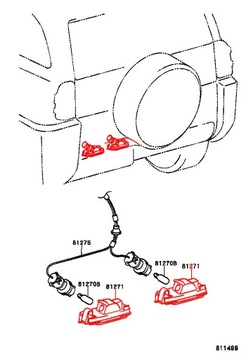 LAMPA TABULKY SPZ TOYOTA OE 81271-42050