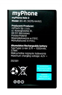 ORYGINALNA Bateria MyPhone Halo 3 , BS-45 Halo 3