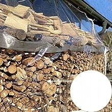 Водонепроницаемый ПРОЗРАЧНЫЙ БРЕЗЕНТ ДЛЯ САДОВОЙ ТЕРРАСЫ С СЕТОЧНЫМИ ПОЛОСАМИ 2х4м