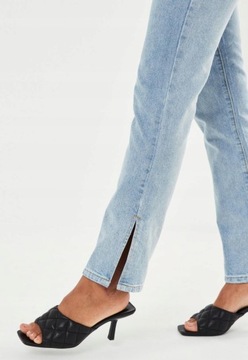 MISSGUIDED SPODNIE JEANSOWE Z ROZCIĘCIAMI XL