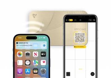 VIM Card NFC визитка №1 с собственным ПО (Бежевый)