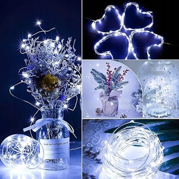 ЛАМПЫ СВЕТИЛЬНИКИ НА ПРОВОЛОЧНОЙ ЦЕПИ 100 СВЕТОДИОДНЫХ РЫВКОВ НИТИ 10М ЦВЕТ RGB