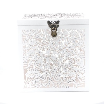 Коробка для КОНВЕРТА ДЕНЕЖНЫЕ ПОЖЕЛАНИЯ СВАДЬБА Ажур