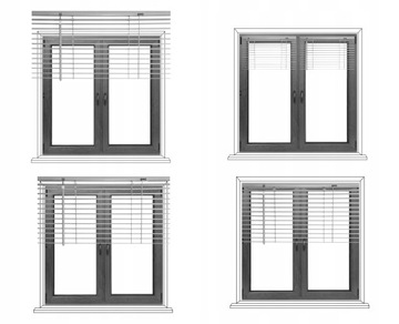 Żaluzja DREWNIANA 25mm Naturalna 120x140cm