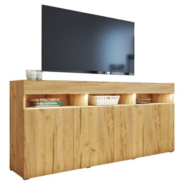 Komoda dąb craft złoty 175 cm drzwi półki PREMIUM