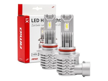 Żarówki samochodowe zestaw LED Amio HB3 9005 6500K