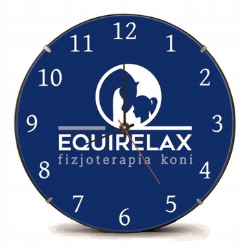 Duży zegar logo firmy, Twój dowolny tekst