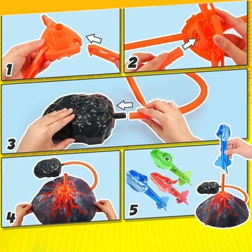 ИГРУШКА-РАКЕТА-ПУСКОВАЯ ИГРУШКА НА УЛИЦЕ ИГРУШКА-ДИНОЗАВР 3 ШТ.