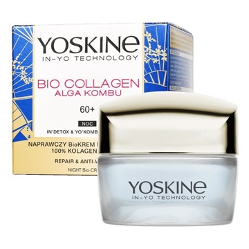 YOSKINE Bio Collagen Krem nawilżający do twarzy na noc 60+ 50ml.