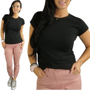 BLUZKA BAWEŁNIANA z LYCRĄ T-SHIRT DOPASOWANA B# S