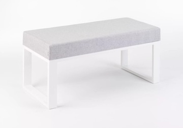 Ławeczka do przedpokoju Dalton-szaro biała 80x40