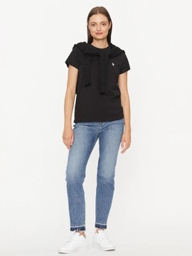 t-shirt polo ralph lauren premium damska koszulka czarna małe logo