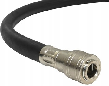 ТОЛСТЫЙ ПНЕВМАТИЧЕСКИЙ РЕЗИНОВЫЙ ШЛАНГ ДЛИНОЙ 5 м ДЛЯ КОМПРЕССОРА, ОБРЕЗАННЫЙ ШЛАНГ С СОЕДИНИТЕЛЯМИ