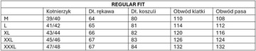 Koszula męska XXL ESPADA 57% bawełna 3% elastan regular fit gładka dł ręk