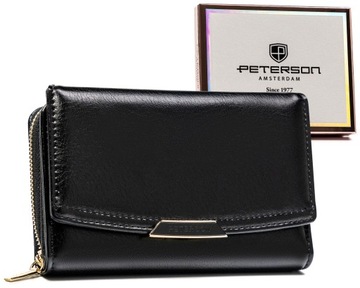 PETERSON portfel damski poziomy RFID STOP na prezent