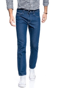 Męskie spodnie jeansowe dopasowane Lee RIDER W33 L30