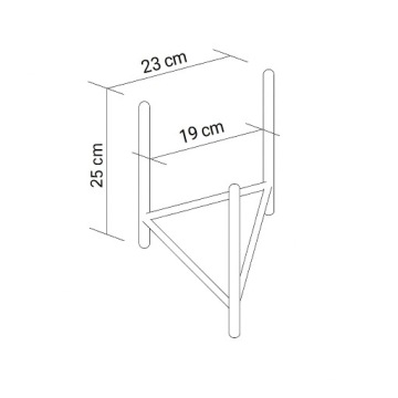 ПОДСТАВКА ДЛЯ ЦВЕТОВ Металлическая подставка для цветов Gold Loft Dijon M MAX. ЦВЕТОЧНЫЙ ГОРШОК 21см