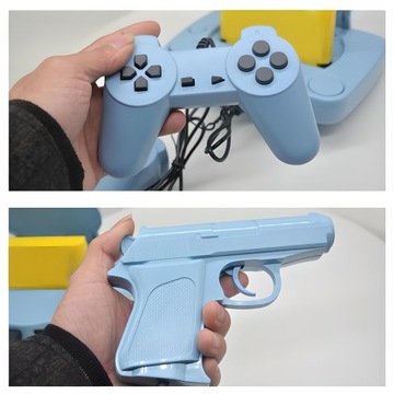 ТЕЛЕВИЗИОННАЯ ИГРОВАЯ КОНСОЛЬ С 2 ПАКЕТАМИ И ПИСТОЛЕТОМ РЕТРО-ИГРЫ
