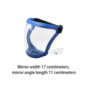 Полнолицевой щиток Легкий противозапотевающий лицевой щиток, синий и прозрачный