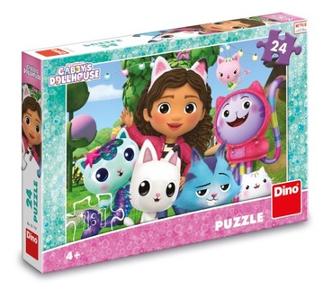 UKŁADANKA PUZZLE 24 ELEMENTY KOCI DOMEK GABI LICENCYJNE WYSOKA JAKOŚĆ 4+