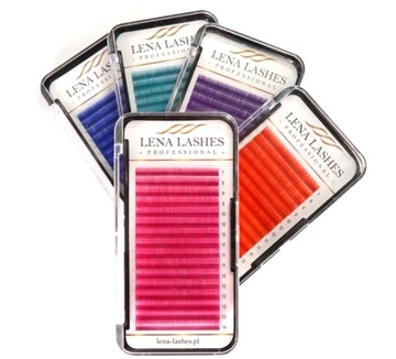 Lena Lashes VOLUME Цветные ресницы БИРЮЗОВЫЙ - Ресницы - C/0.07/MIX