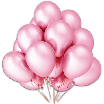 BALONY LATEKSOWE JASNY RÓŻ PARTY MOCNE DUŻE 25szt
