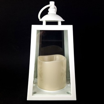 АЖУРНЫЙ ФОНАРЬ СО СВЕЧОЙ СВЕТОДИОДНОЙ, БЕЛАЯ НА АККУМУЛЯТОРНОЙ ВСТАВКЕ