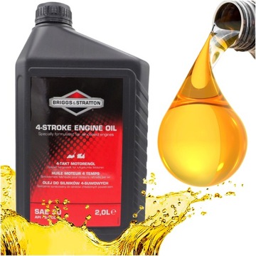 BRIGGS STRATTON OIL 2L SAE30 OIL МАСЛО ДЛЯ КОСИЛОК ТРАКТОР ОРИГИНАЛ