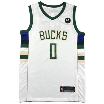 24 nowe męskie koszulki koszykarskie Milwaukee Bucks 0 Damian Lillard z haftem